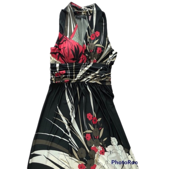 QED LONDON Floral Boho Maxi sleeveless dress empire waist Built in bra. Small - Picture 2 of 9